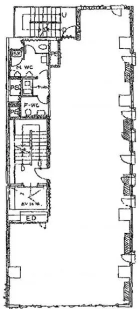 本銀第1ビルの基準階図面