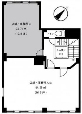 ハート(旧ナスダビルの基準階図面