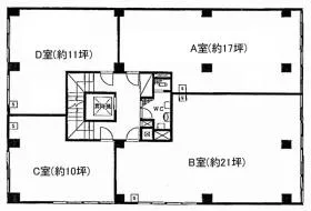 八重洲五の五ビルの基準階図面