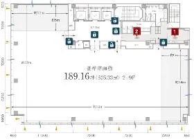 PMO八重洲通ビルの基準階図面