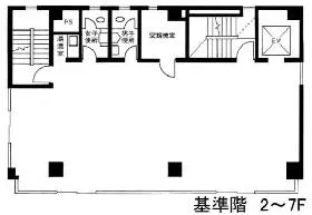 武田江戸橋ビルの基準階図面