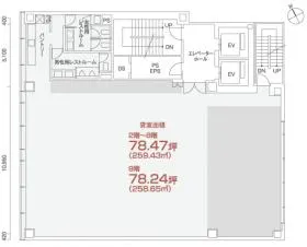 PMO八丁堀の基準階図面