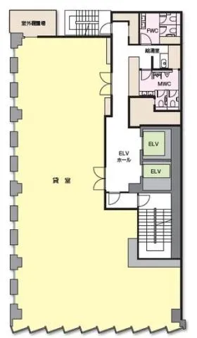 第1中央ビルの基準階図面