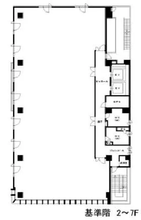 渋谷プレステージビルの基準階図面