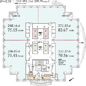 恵比寿プライムスクエアタワーの基準階図面