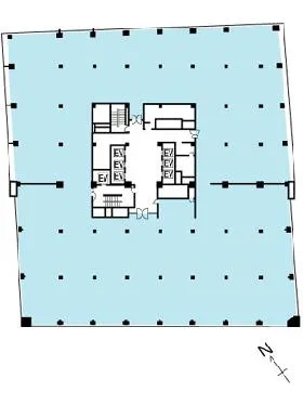 野村不動産日本橋本町ビル(旧:NOF日本橋本町ビル)の基準階図面