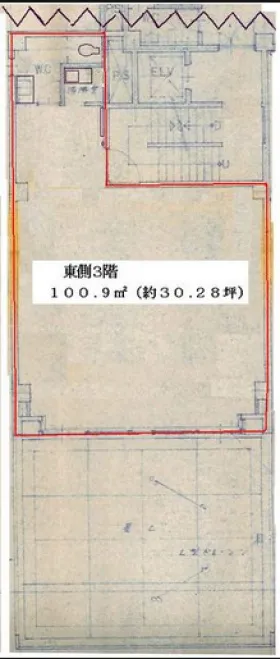 銀座サニービルの基準階図面