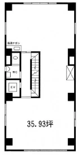 岩尾ビルの基準階図面
