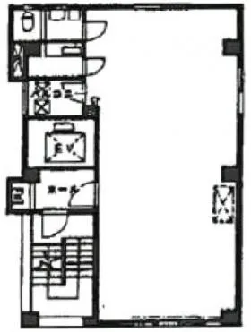 銀座パインビルの基準階図面