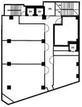 SVAX GINZAビルの基準階図面