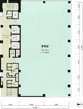 CN-1 BLDG.の基準階図面