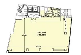 R-TERRACE HATCHOBORIビルの基準階図面
