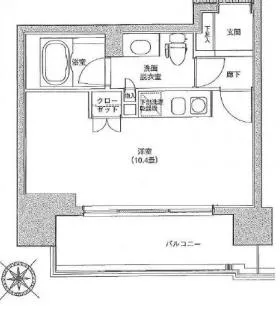 ファミールグラン銀座四丁目ビルの基準階図面