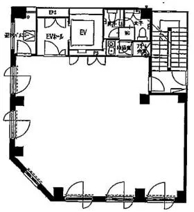 銀座伊藤ビルの基準階図面