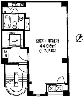 サンリット銀座ビルの基準階図面