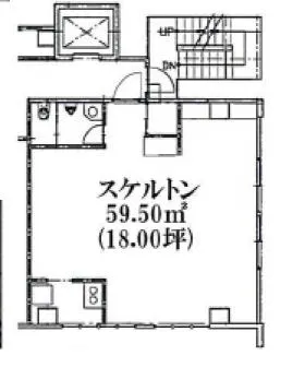 銀座美術館ビルの基準階図面