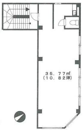 新橋ベネテックビルの基準階図面