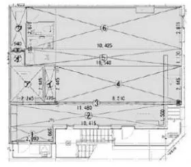 荒川ビルの基準階図面