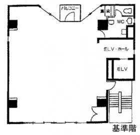 芳明ビルの基準階図面