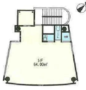 FLEG六本木primoビルの基準階図面