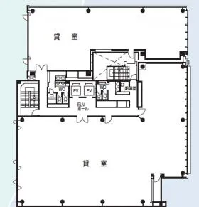 JRE銀座三丁目(旧菱進銀座イーストミラー)ビルの基準階図面