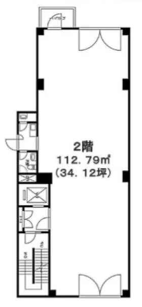 赤坂栗原ビルの基準階図面