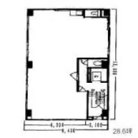 第2タナベビルの基準階図面