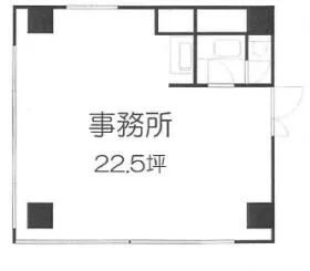 南佐久間町ビルの基準階図面