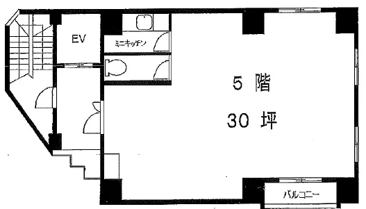 野口ビルの基準階図面