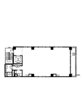 日建岩田ビルの基準階図面