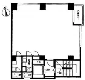 新橋OWKビルの基準階図面