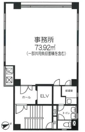 新橋新和ビルの基準階図面