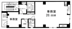新橋スズキビルの基準階図面