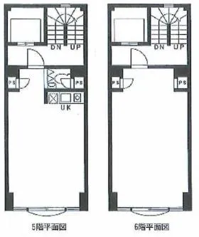 汐留英テラスビルの基準階図面
