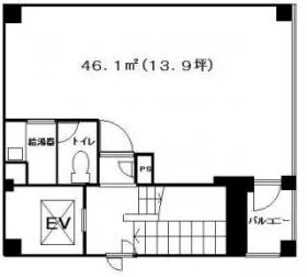 菊美ビルの基準階図面