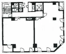 新橋第1ビル本館の基準階図面