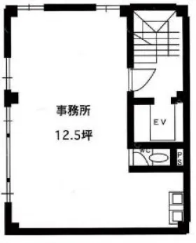 吉田ビルの基準階図面
