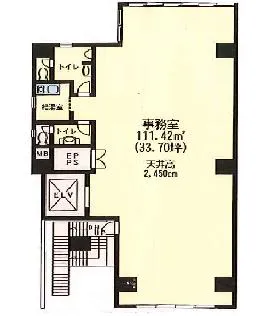 江戸川橋東誠ビルの基準階図面