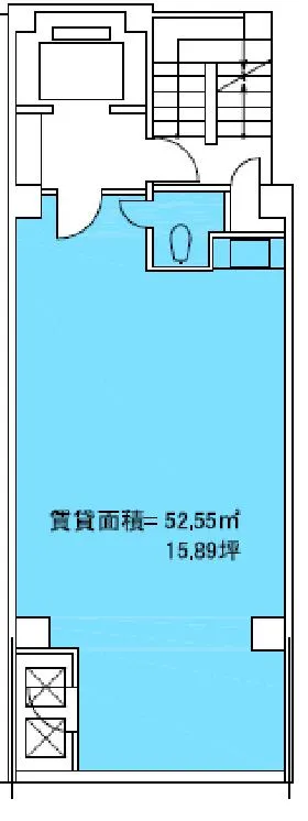 ルート西新橋ビルの基準階図面
