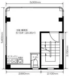 河田ビルの基準階図面
