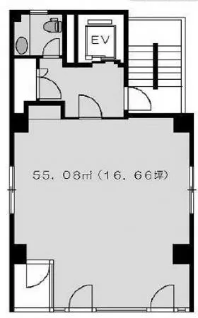 田村高輪ビルの基準階図面