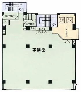 茅場町第2平和ビル(友泉茅場町ビル)の基準階図面