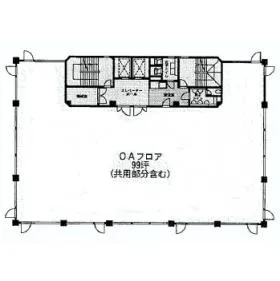 高輪カネオビルの基準階図面