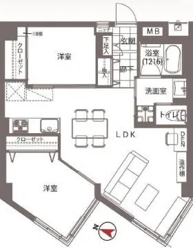 近鉄柏木ハイツビルの基準階図面