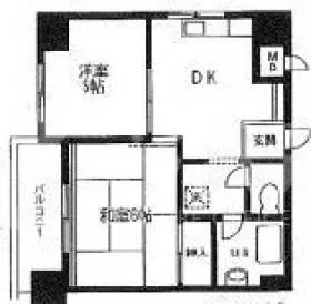 豊電ビルの基準階図面
