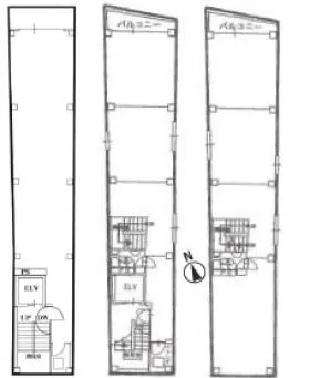 高田馬場日拓第3ビルの基準階図面