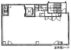 TAMA WOODY GATE新橋ビルの基準階図面