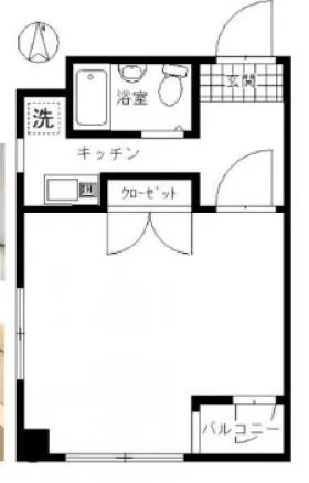 落合トウエイビルの基準階図面