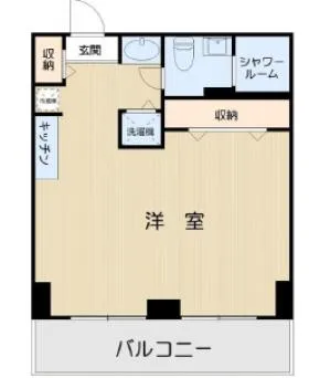 プチモンド四谷ビルの基準階図面