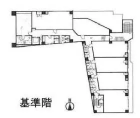 中野新橋プラザビルの基準階図面